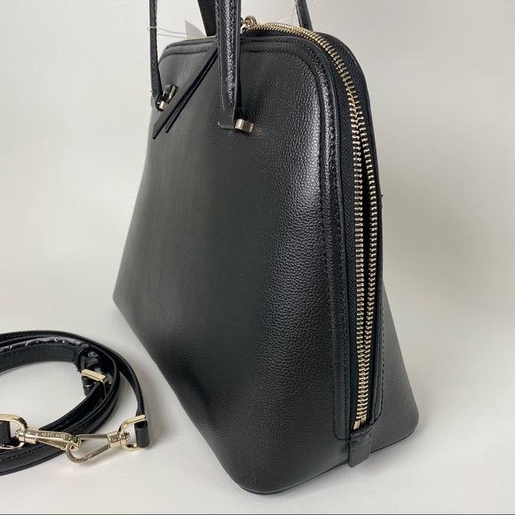 Kate Spade Handbag Patterson Drive Medium Dome Leather Satchel Bag in Black - Picture 6 of 11